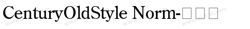 CenturyOldStyle Norm字体转换